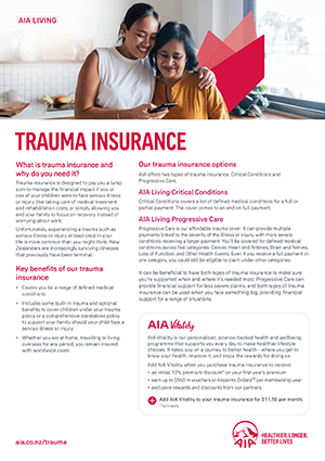 Trauma Insurance Brochure